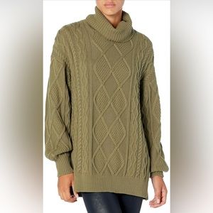 EUC | The Drop Oversized Cable Stitch Turtleneck Sweater Size XS